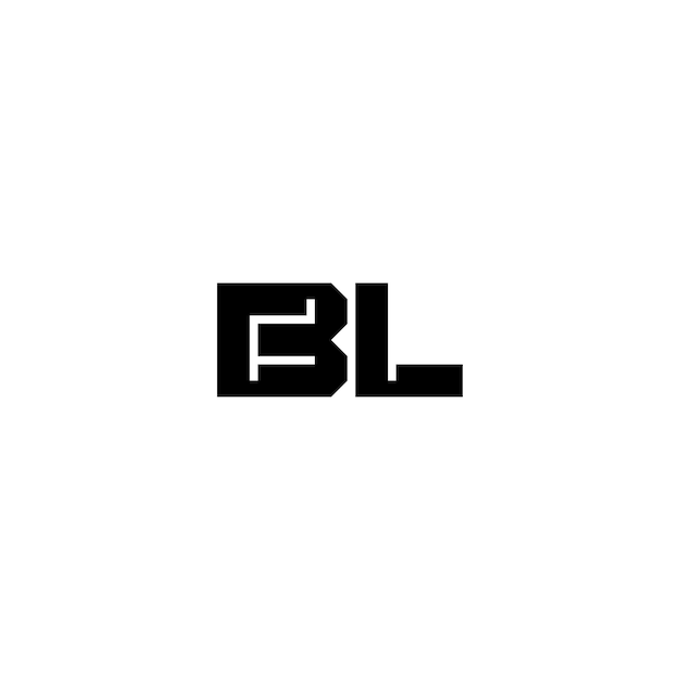 Vector bl monogram logo design letter text name symbol monochrome logotype alphabet character simple logo