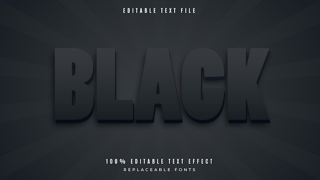 Black 3d Text Effect