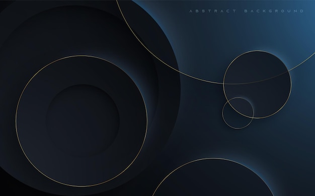 Black abstract background elegant circle shape