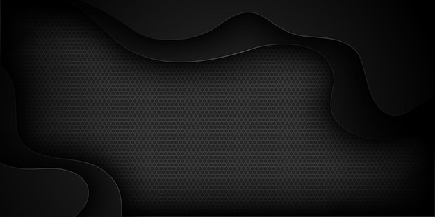 Black abstract background with overlapping characteristics.