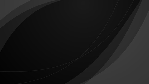 Black abstract gradient background wallpaper design vector image with curve line for backdrop or pre