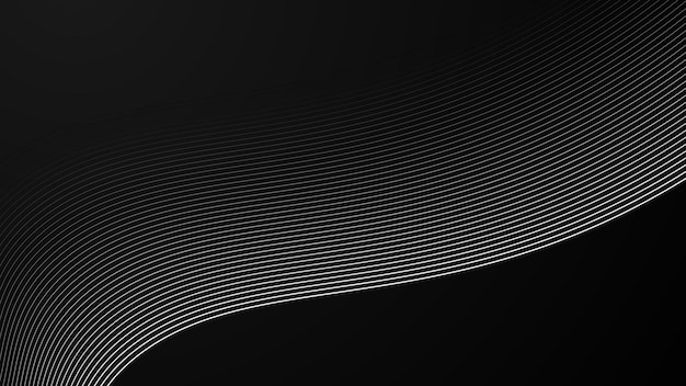 Black abstract gradient background wallpaper design vector image with curve line for backdrop or