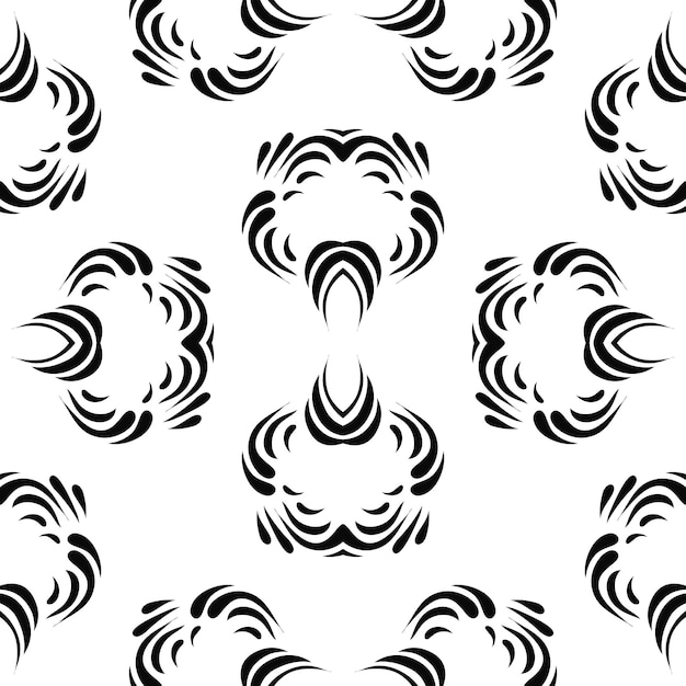 Black abstract seamless pattern