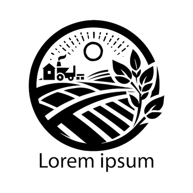 A black agriculture logo