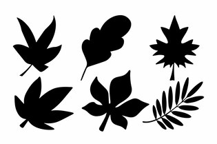 fall leaf silhouettes