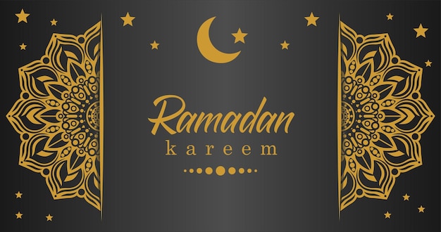 A black background with a blue background with the words ramadan kareem.