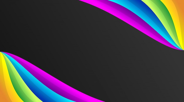 Black Background With Colorful Gradient 