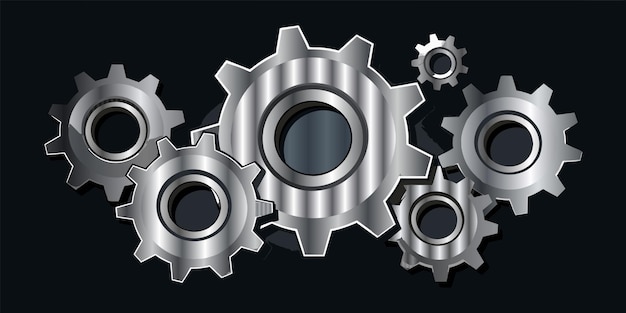 a black background with gears and gears that saycoon it