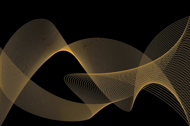 A black background with gold lines and a black background