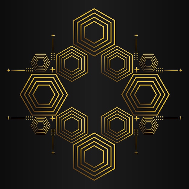 Vector a black background with a gold snowflake on it