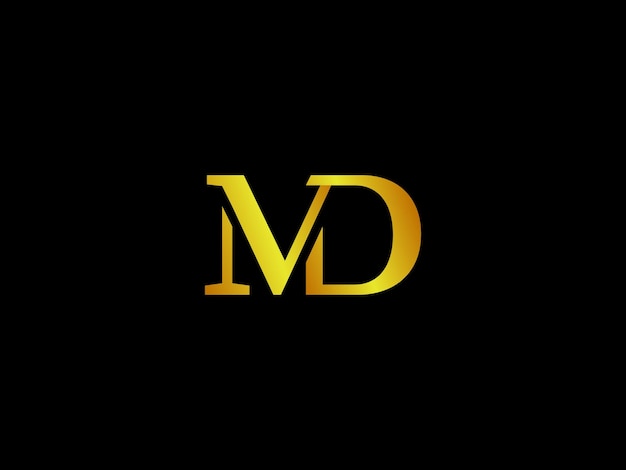 A black background with the letter md on it