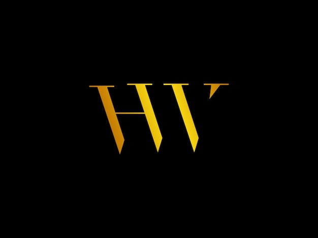 A black background with the letters hw and a yellow background