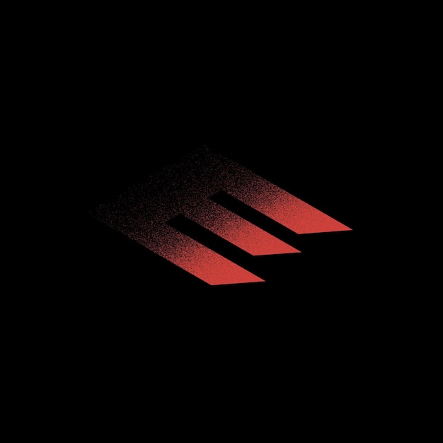 A black background with red lines and the words " m " on it.