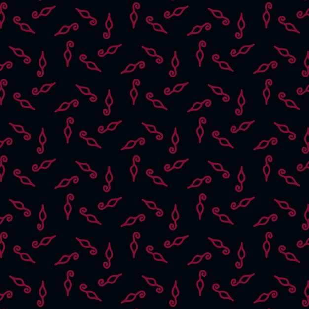 A black background with red and pink swirls.