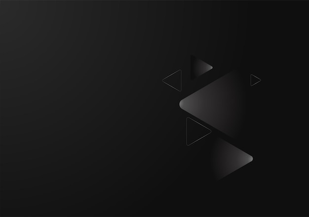 Vector black background with triangle shape