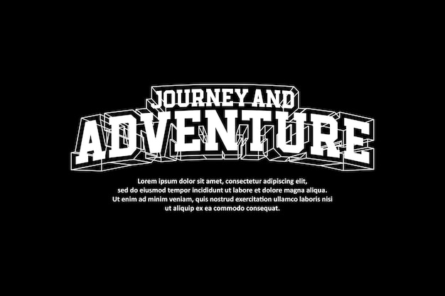 A black background with the words journey and adventure written on it