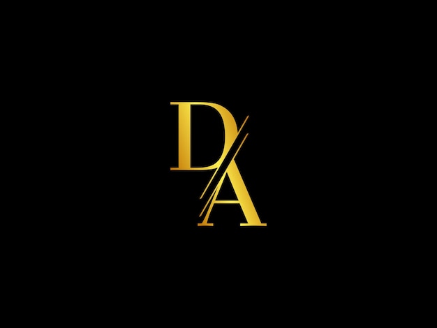 A black background with a yellow da logo