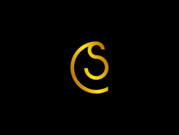 A black background with a yellow letter s on it