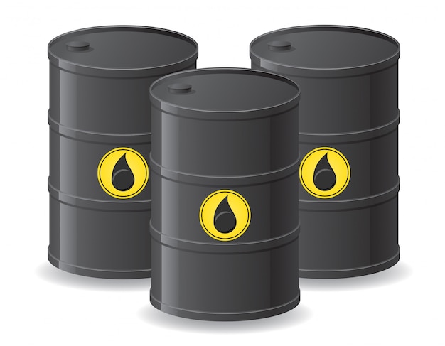 Black barrels for oil