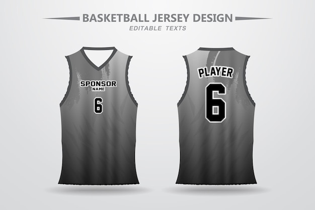 Black Basketball Jersey Design for printing