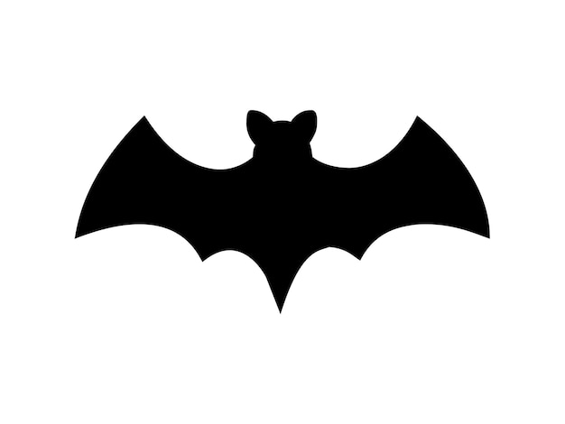 Vector a black bat with a black outline on it