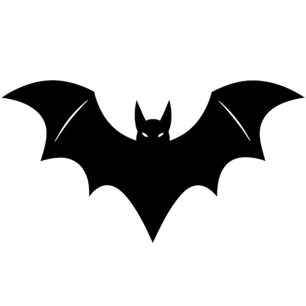 a black bat with a white background that says bat on it