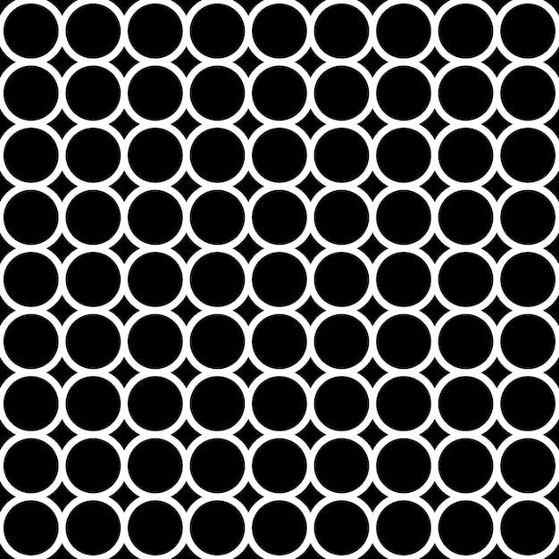 Black big Polka dot fabric Retro vector pattern