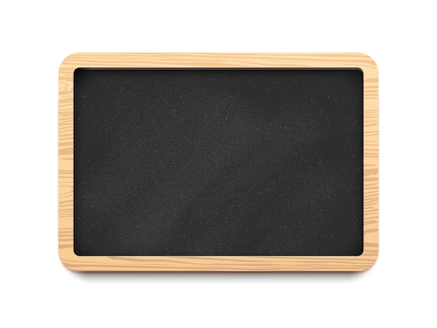 Black blank horizontal chalkboard