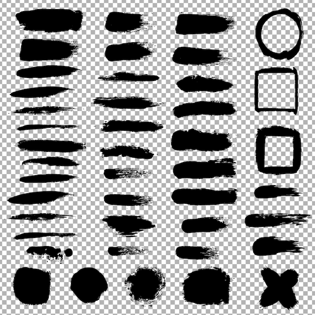 Black Blobs Set,  Illustration