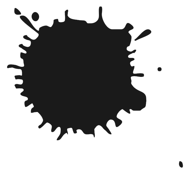 Black blot Ink stain element Paint splash