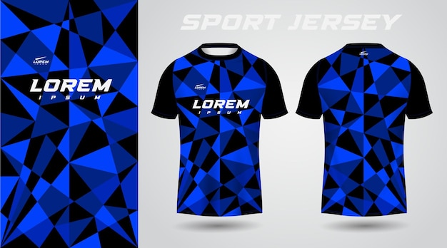 black and blue shirt sport jersey design