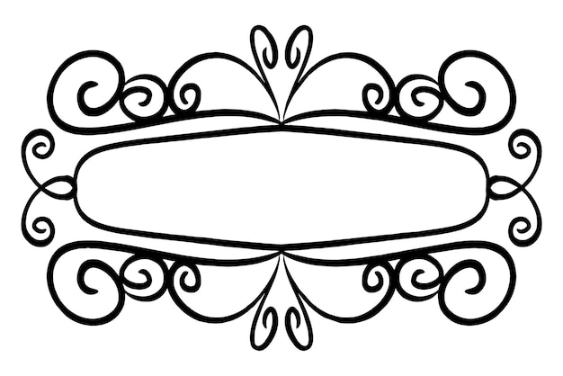 black border title frame clipart vector