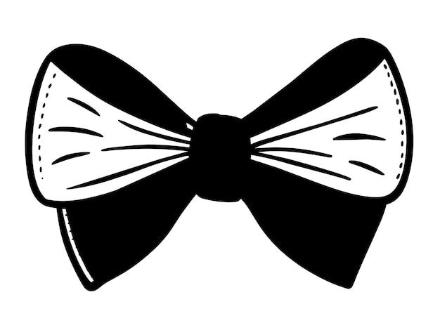 a black bow tie with a white bow tie on it