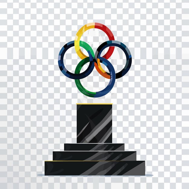 Vector a black box with the olympic rings on it