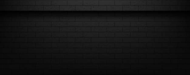 Vector black brick wall background vector illustration