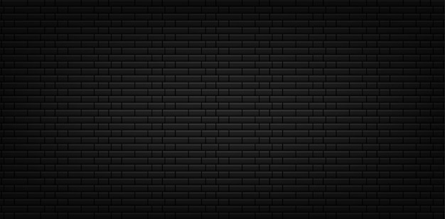 Vector black brick wall background vector illustration