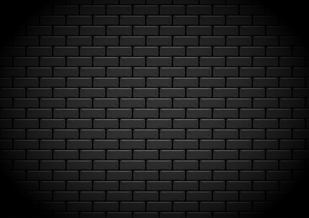 Black brick wall background