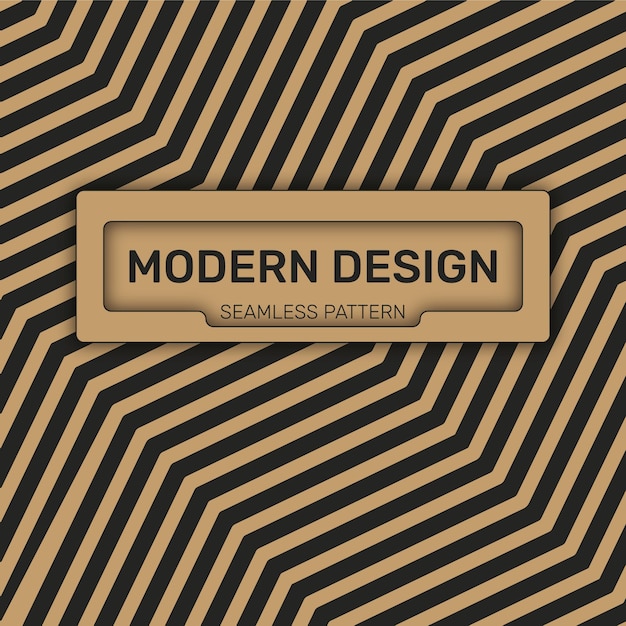 A black and brown striped pattern with the word modern on it.