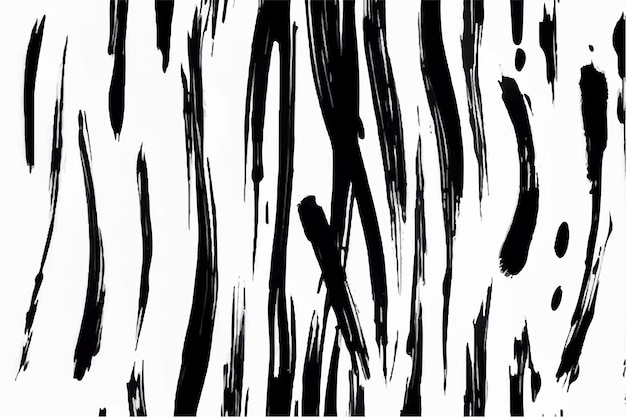 Black Brush strokes isolated on white background Brush strokes grunge background