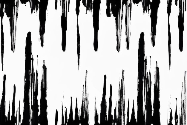 Black brush strokes isolated on white background brush strokes texture background