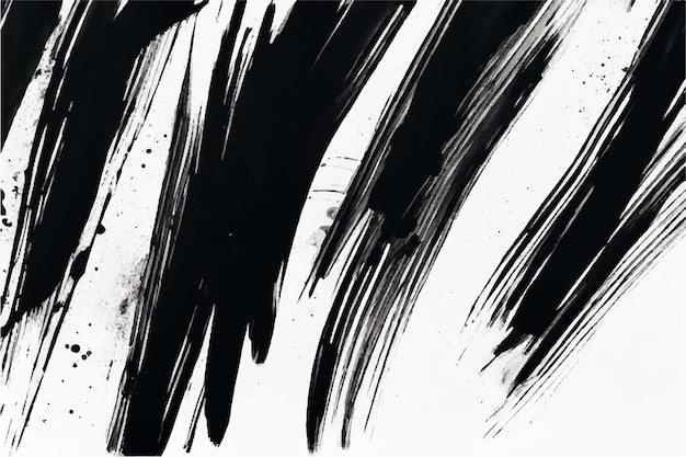 Black Brush Strokes Vector brush stroke texture Brush strokes isolated on white background