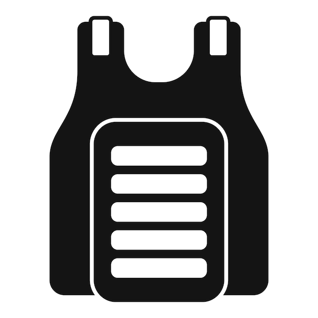 Black bulletproof vest offering protection in dangerous situations