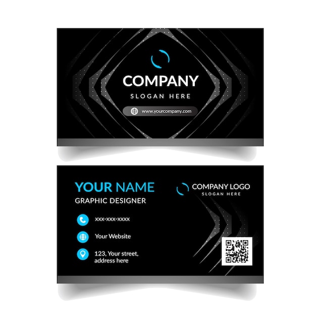 Black Business Card Template