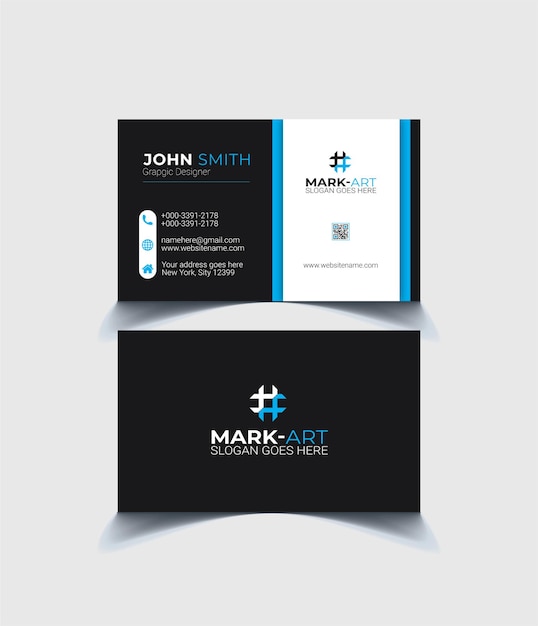 Black business card