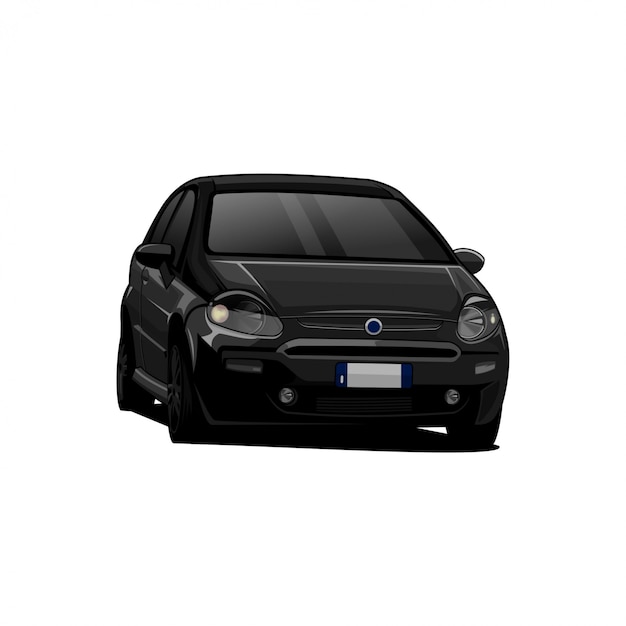 black car illustration