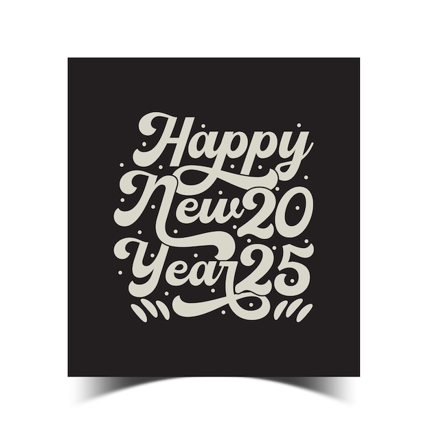 Vector a black card with a happy new year on it