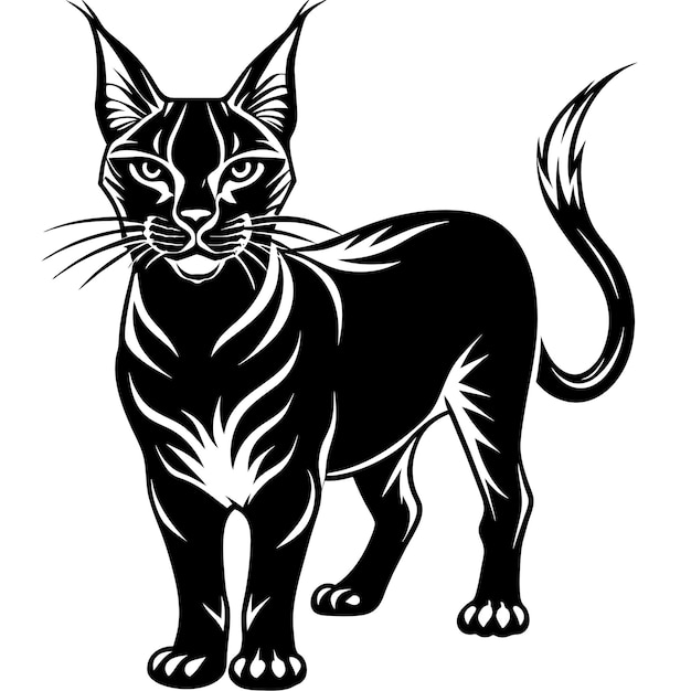 Black Cat illustration Isolated on white background