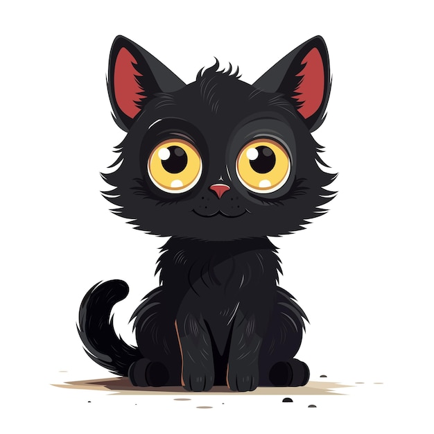 Black cat isolatyed Vector Illustration EPS10