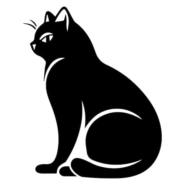 black cat logo design