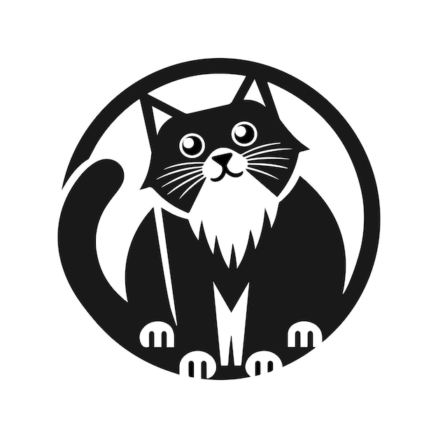 black cat shilloutte vector for easily used for Tshirt design